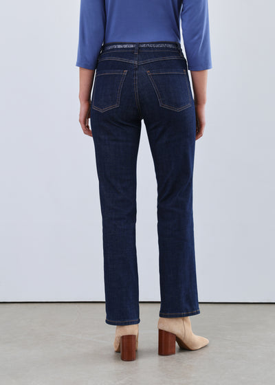 Christina Straight Ankle Jeans - Dark Rinse