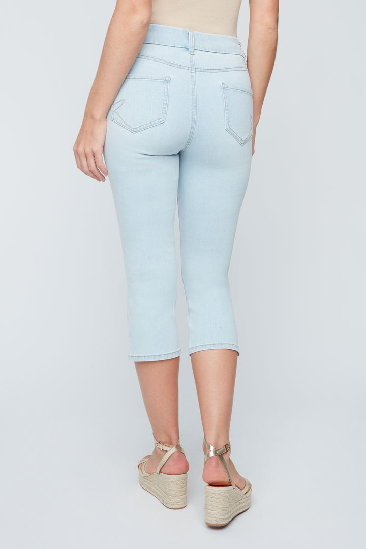 Designer Capri - Bleached Wash Blue
