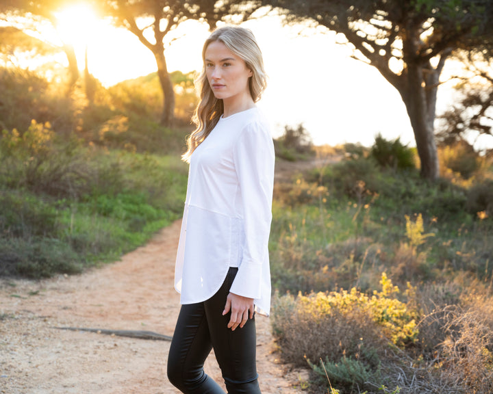 RESTOCKED! Long Sleeve Layering Blouse - White