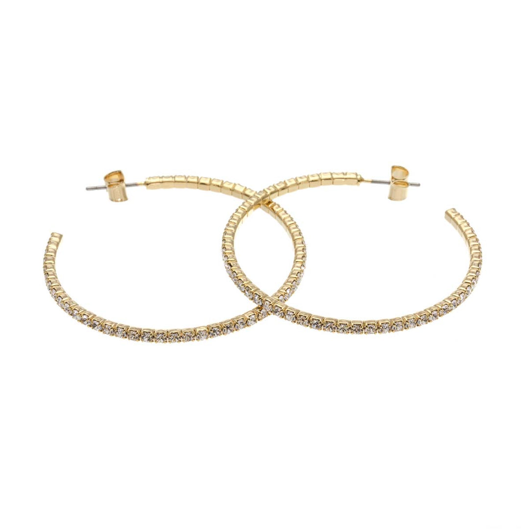 Sofistica 45mm Hoop Earrings with crystals