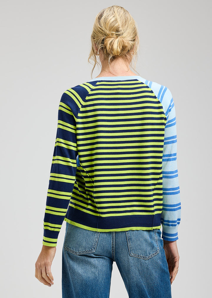 Striped Sweater - Powder Blue &amp; Green