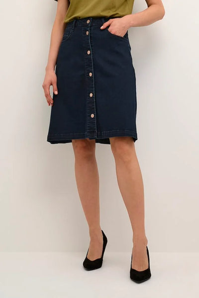 Virginia Denim Skirt (Black Blue Denim)