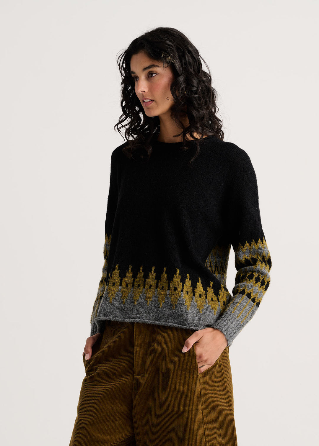 Jacquard Sweater - Black