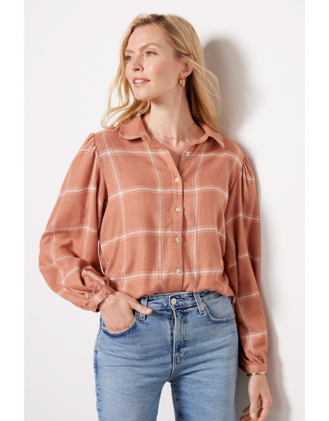 Overland Plaid Blouse (Penny)