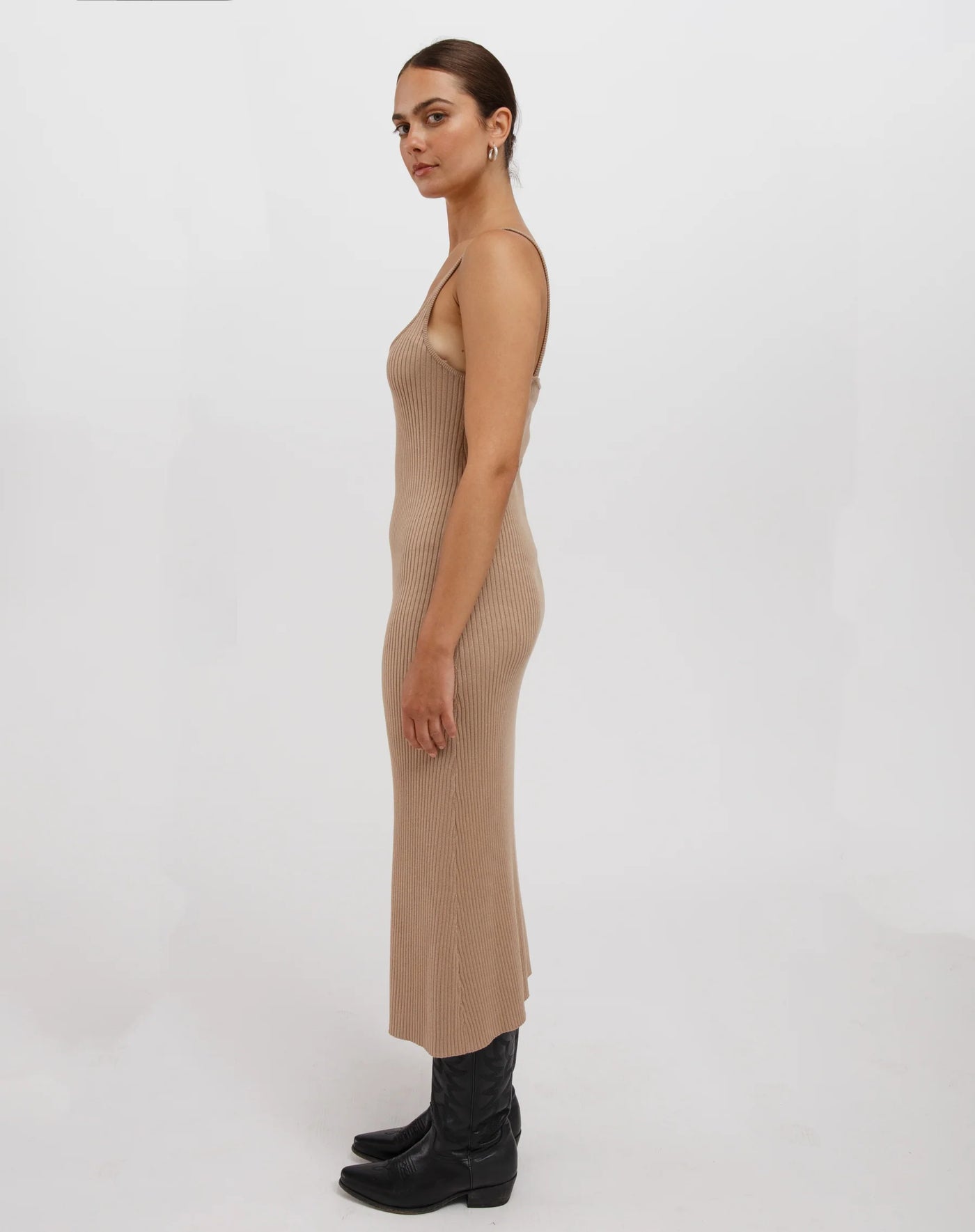 Jennifer Knit Maxi Dress - Fawn