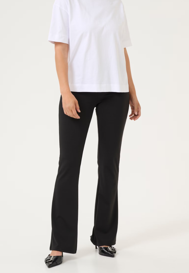 Jenny Flared Leggings - Black Deep