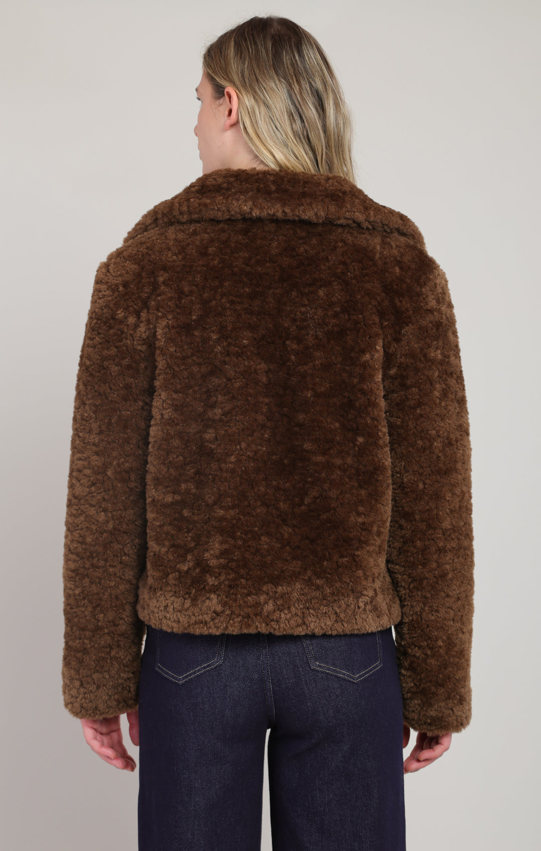 Faux Fur Coat - Minky Brown