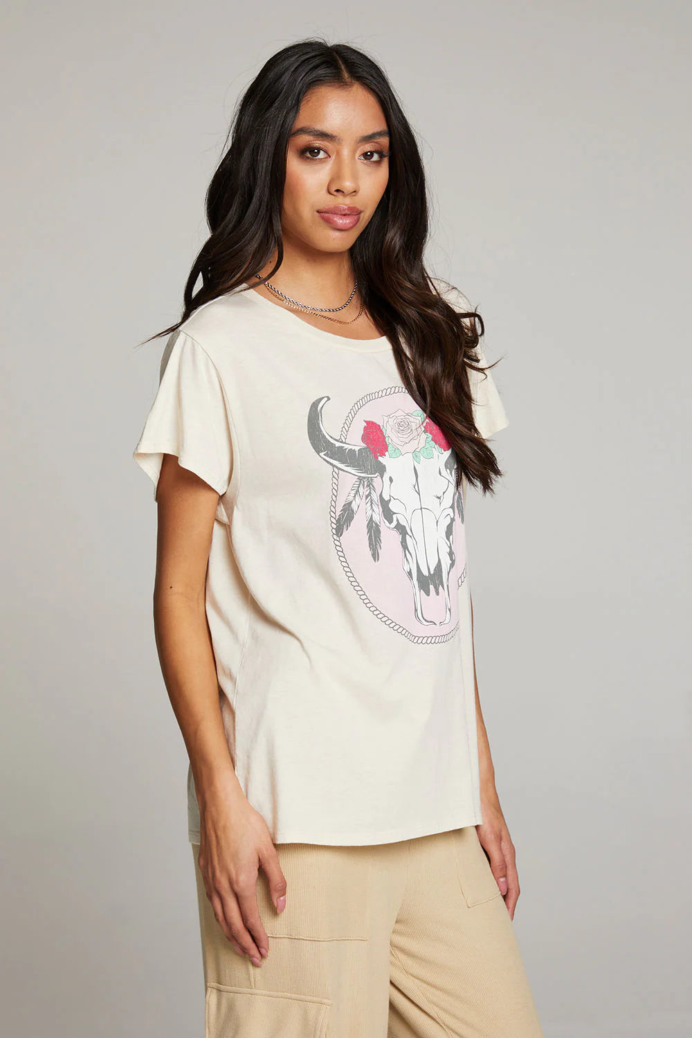 Moon Mystic Stag Tee - Whitecap Grey