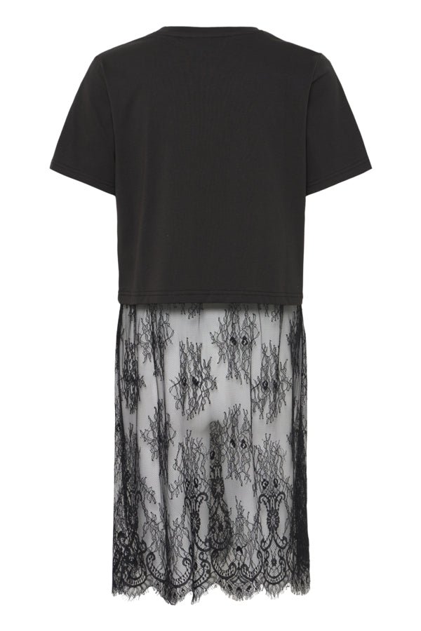 Palmer Lace Layering Dress - Black