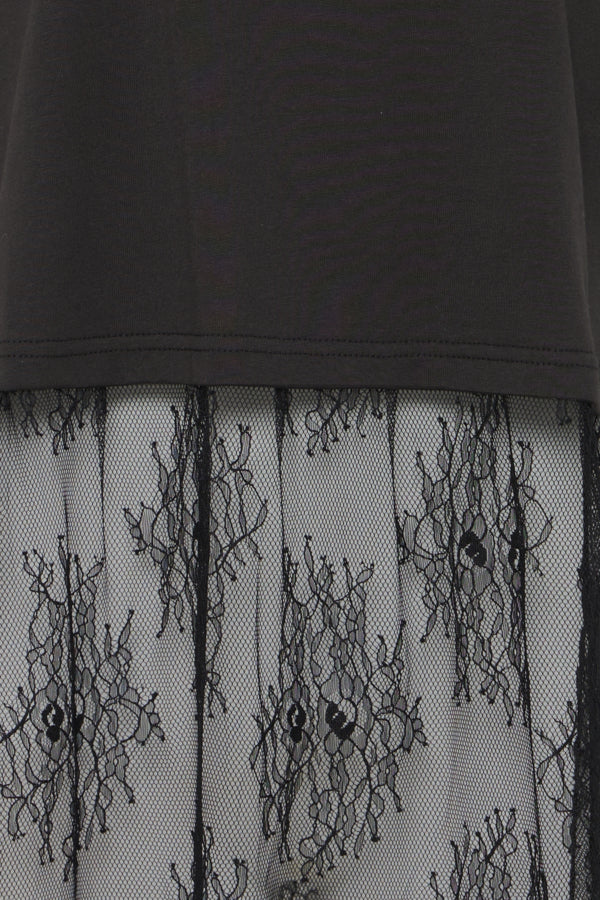 Palmer Lace Layering Dress - Black