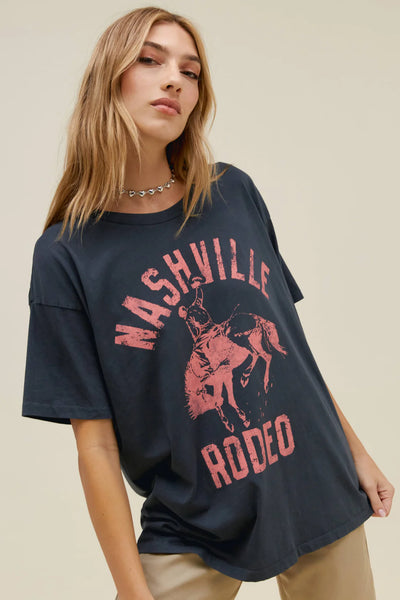 Nashville Rodeo Merch Tee // Vintage Black