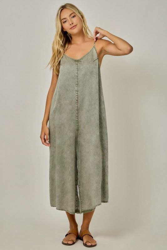 Wide Leg Spaghetti Strap Jumpsuit