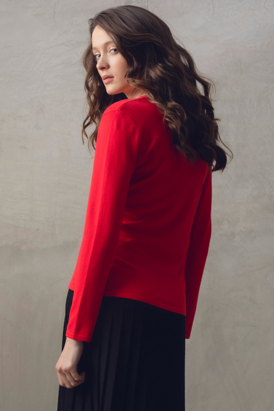 Long Sleeve Sweater - Red