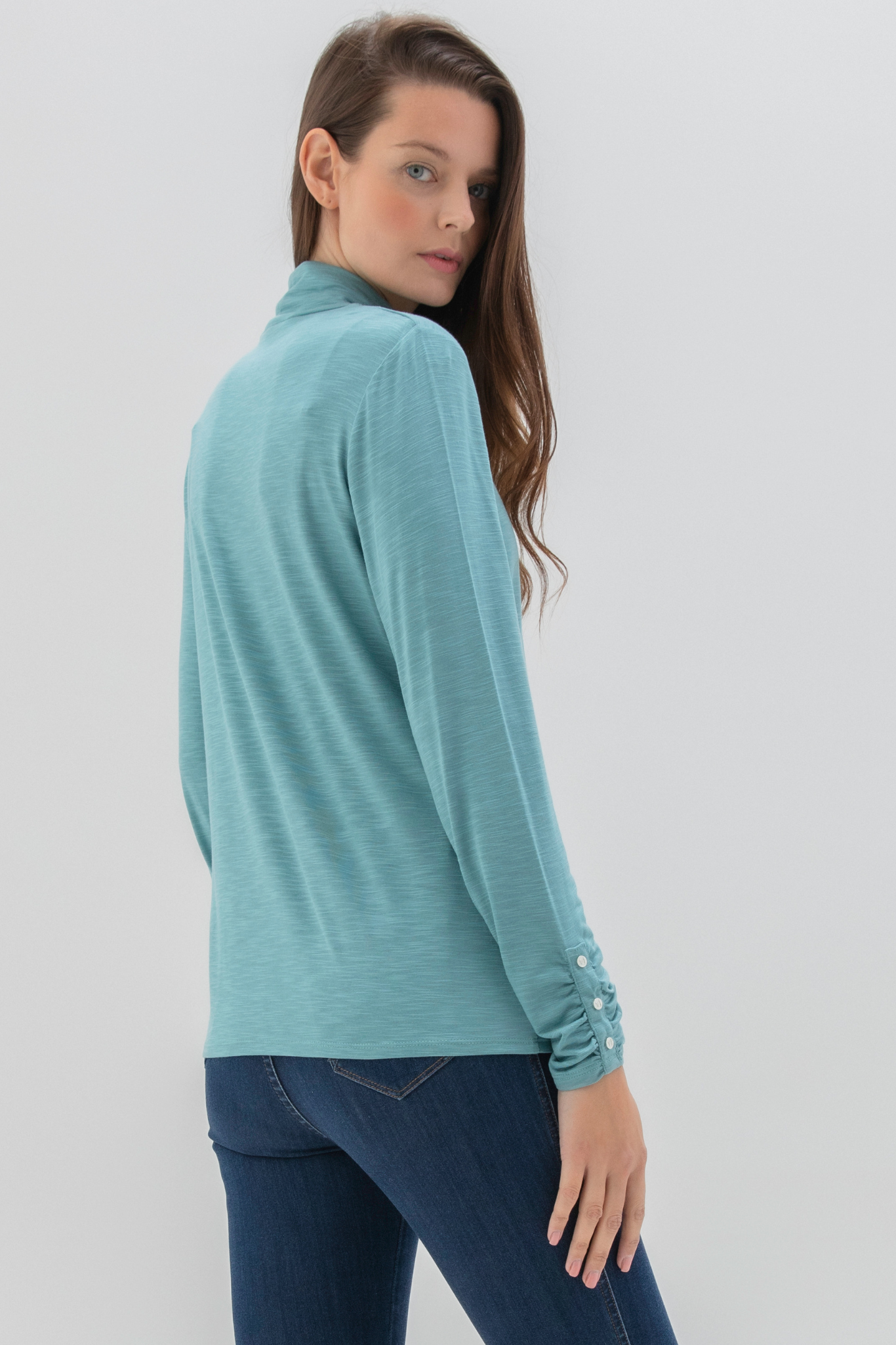 Long Sleeve Mock Neck Top