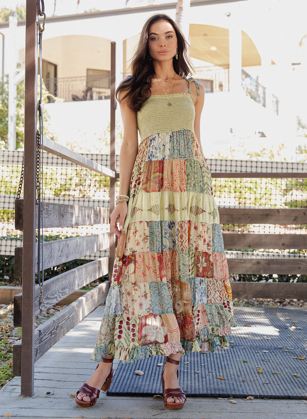 artisan maxi dress Artisan Maxi Dress Smocked Bodice