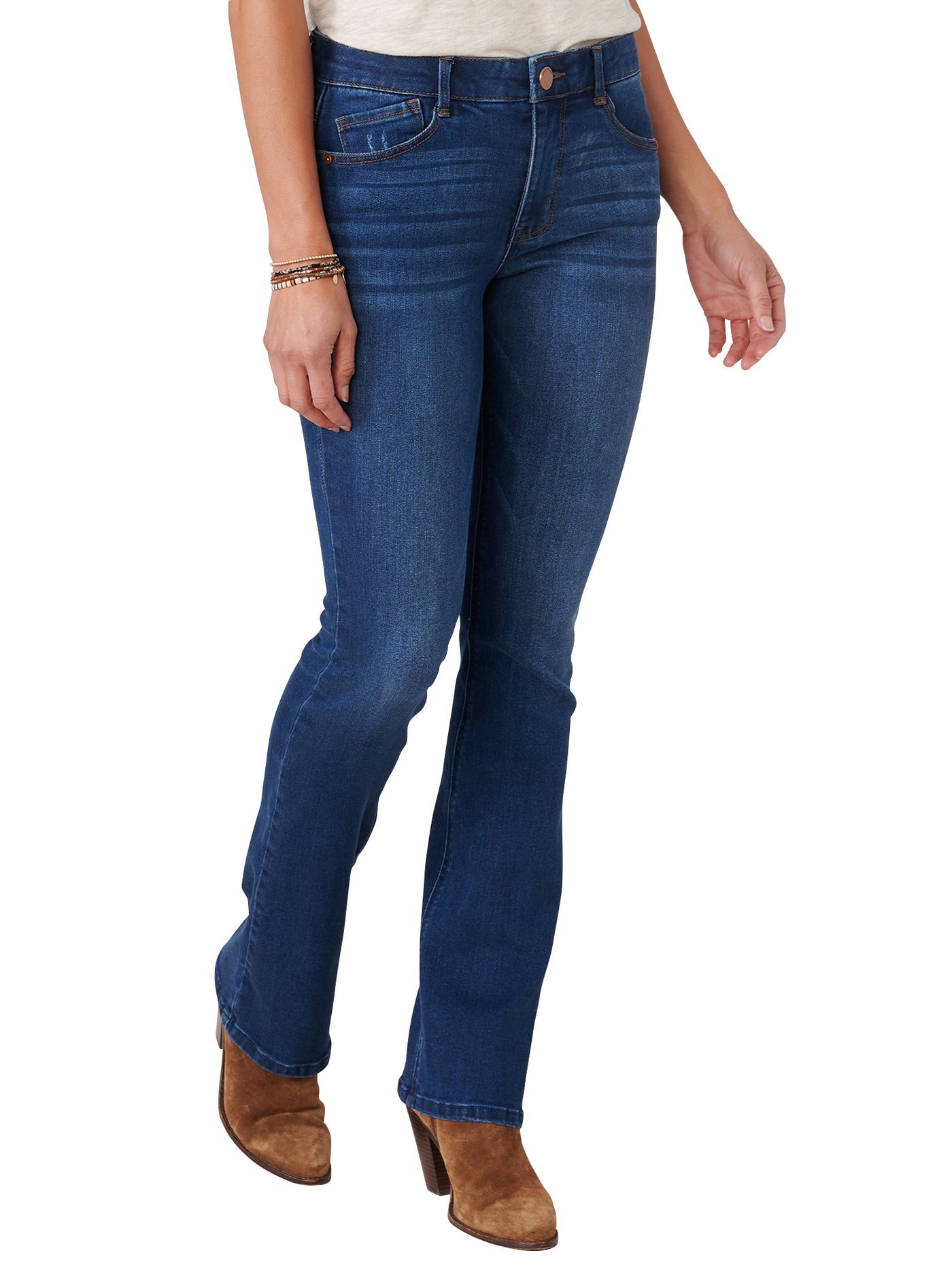 High Rise Itty Bitty Boot Cut Jeans - Blue