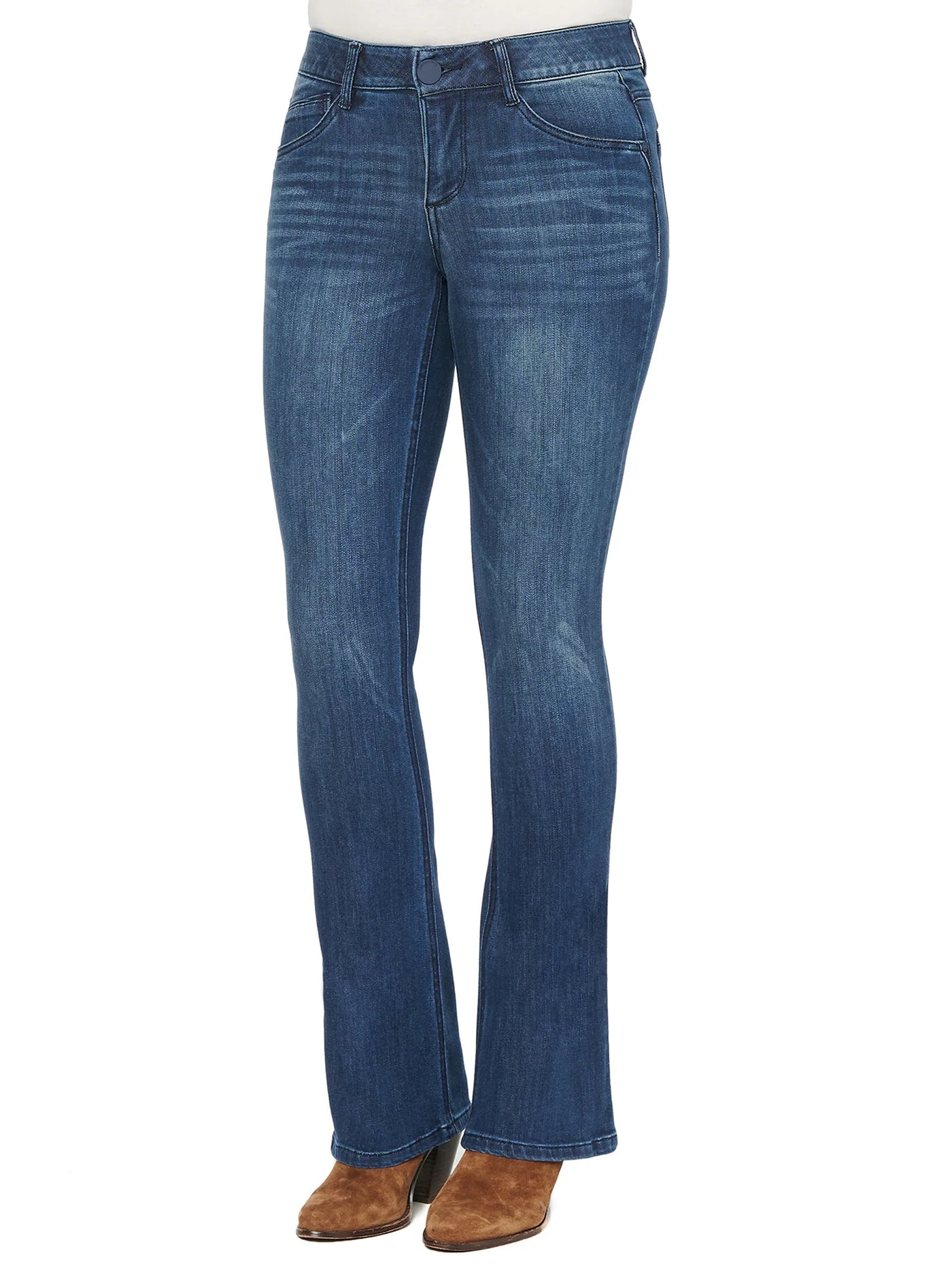 High Rise Itty Bitty Boot Cut Jeans - Blue