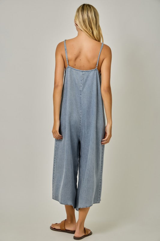 Wide Leg Spaghetti Strap Jumpsuit