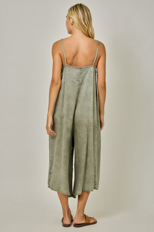Wide Leg Spaghetti Strap Jumpsuit