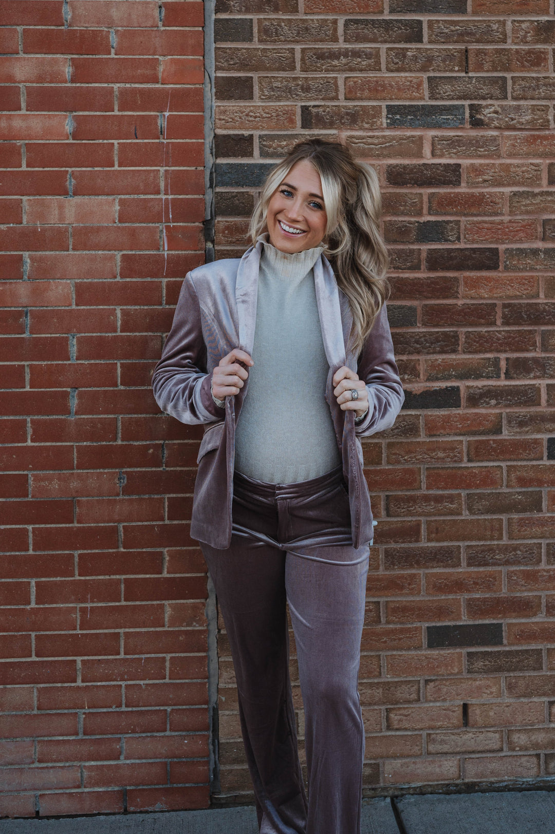 Alice Velvet Pants - Fawn