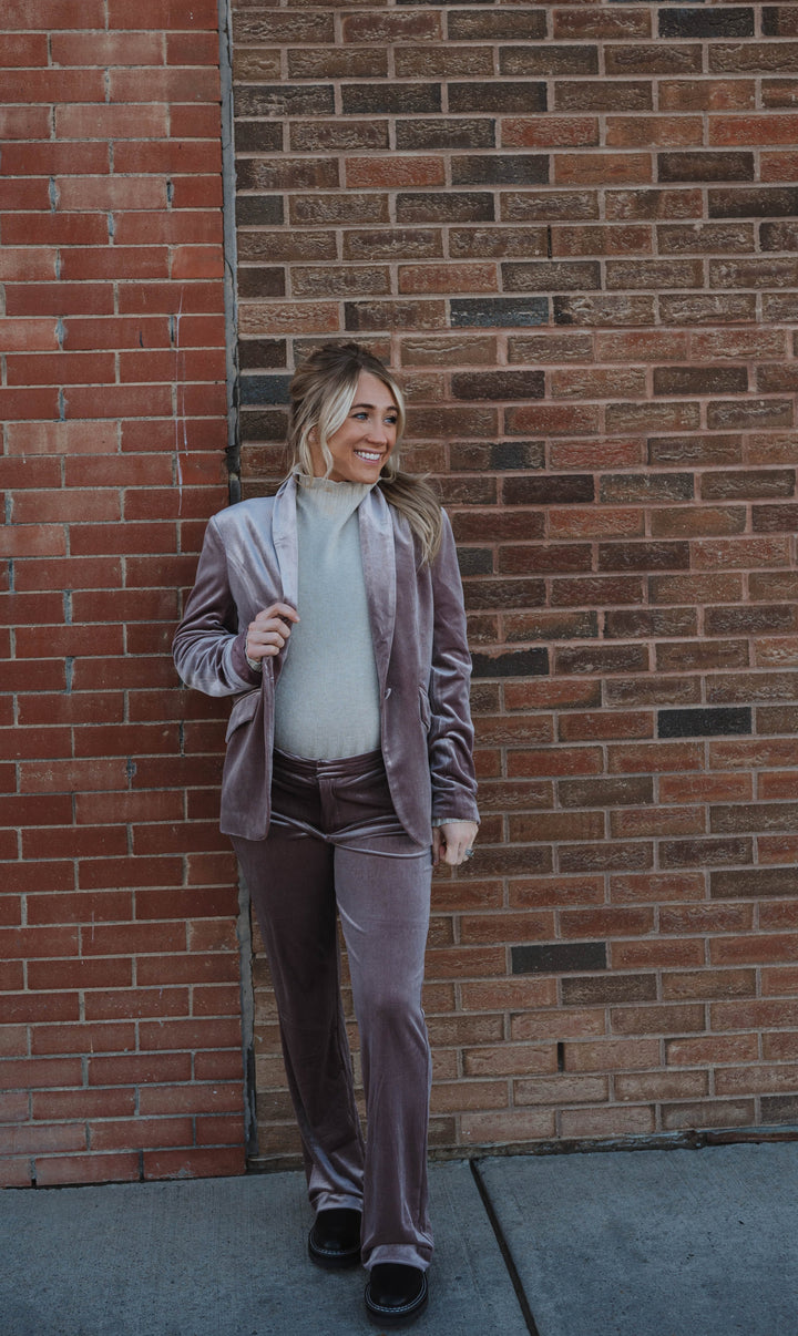 Alice Velvet Pants - Fawn