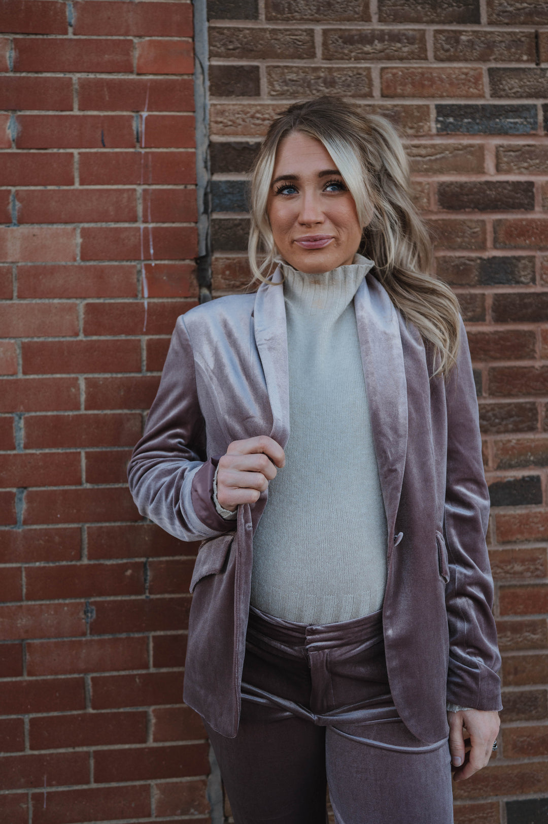 Alice Velvet Pants - Fawn