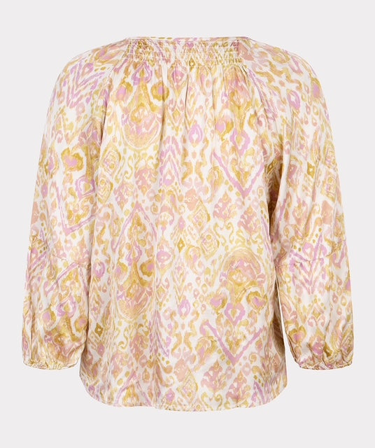 Astro Button Through Solar Blouse - Multi Print