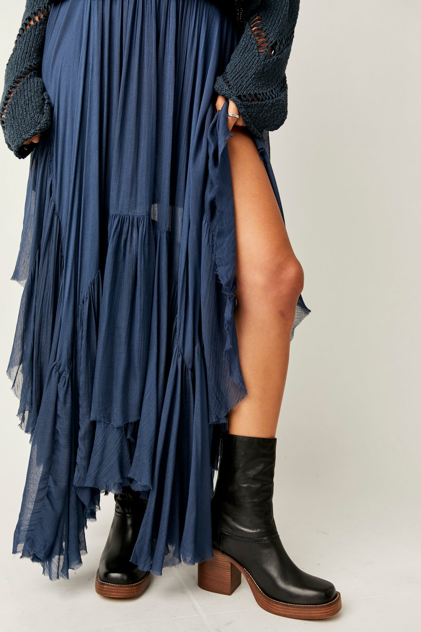 Clover Skirt - Dried Indigo