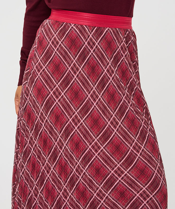 Plisse Skirt - Autumn Check