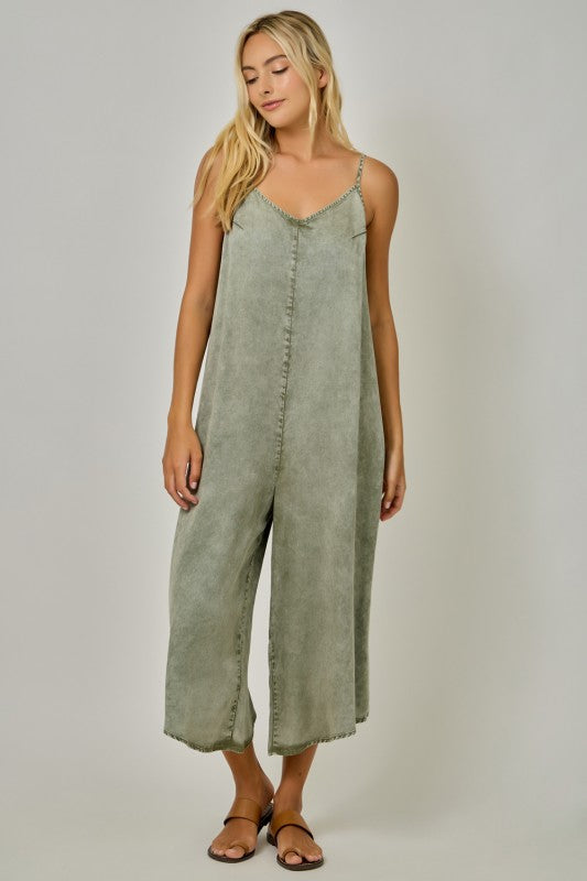 Wide Leg Spaghetti Strap Jumpsuit