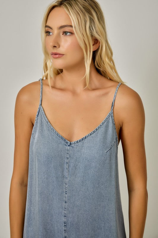 Wide Leg Spaghetti Strap Jumpsuit