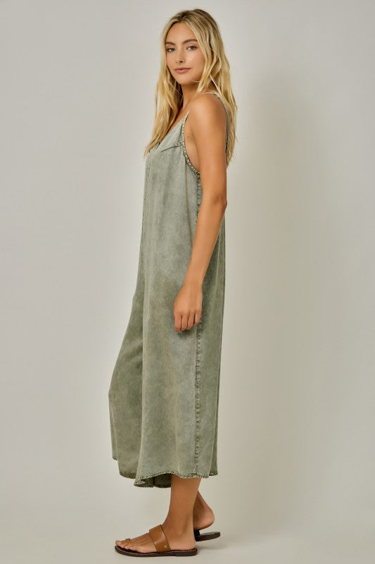 Wide Leg Spaghetti Strap Jumpsuit