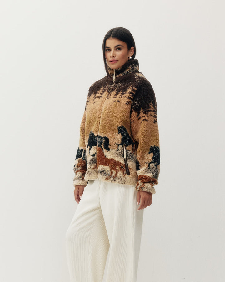 Printed Sherpa Jacket - Unisex