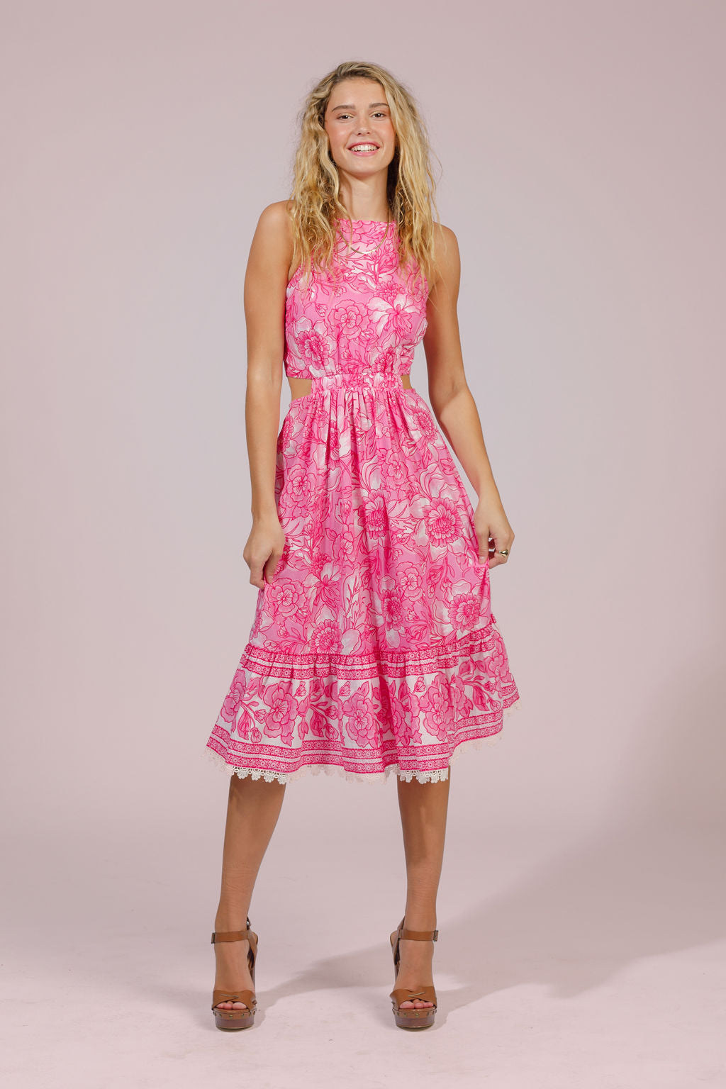 Liana Dress - Pink Ivory
