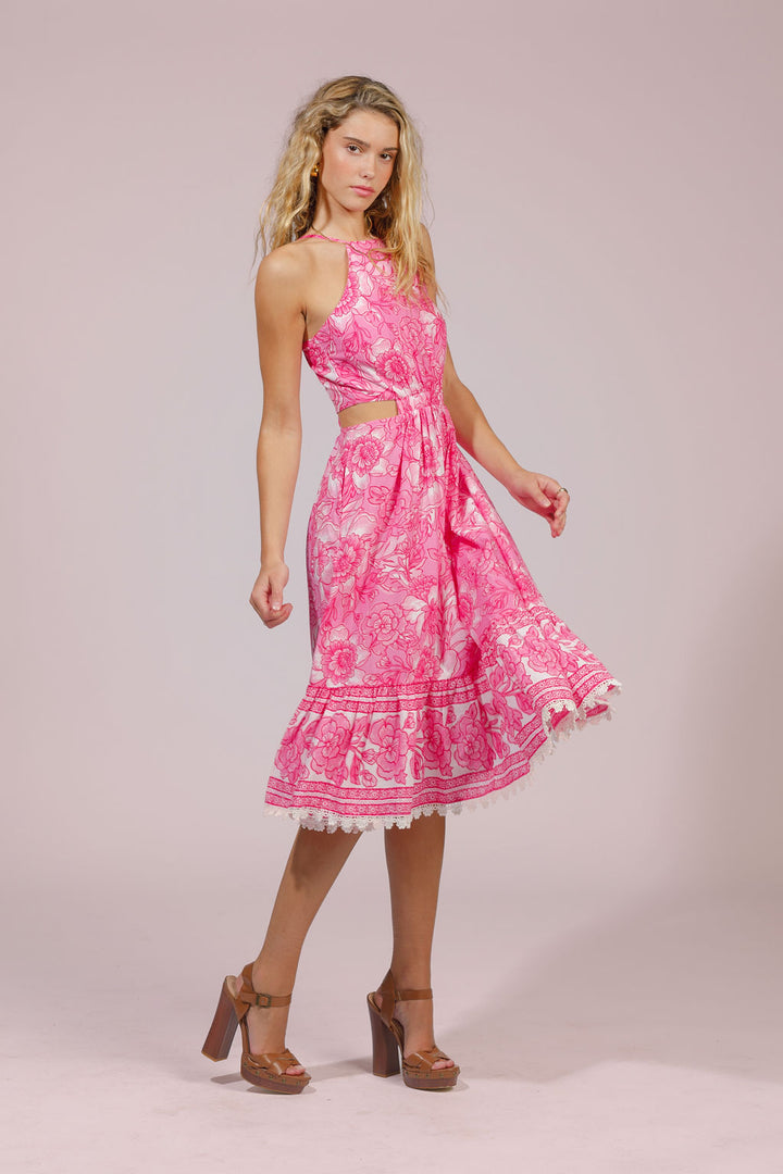 Liana Dress - Pink Ivory
