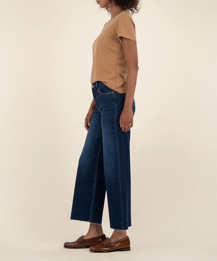 Meg High Rise Wide Leg Jeans - Innoxious with Dark Base Wash