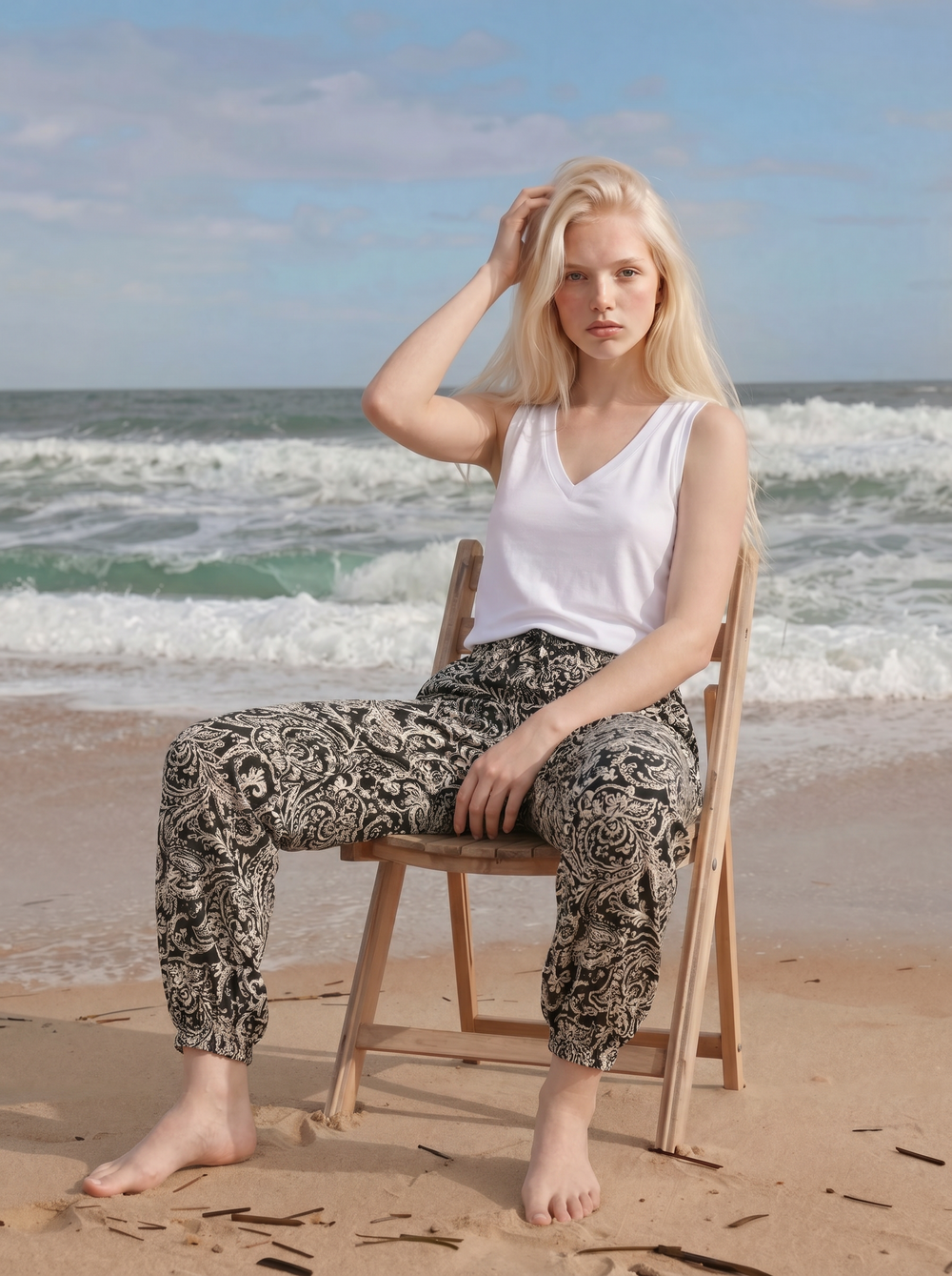 Abella Pants - Black Chalk Paisley