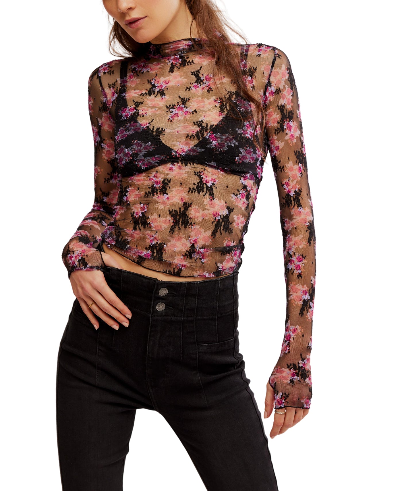Lady Lux Printed Layering Top