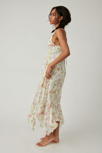 There She Goes Printed Maxi Slip // Ivory Combo