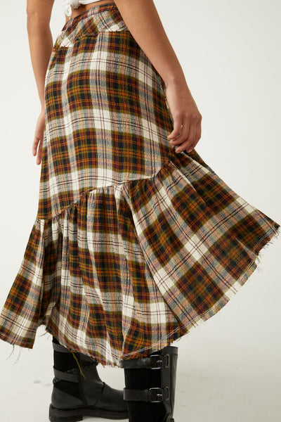 Asymmetric Skirt “Marcelline Maxi” Skirt // Ivory Tea Combo