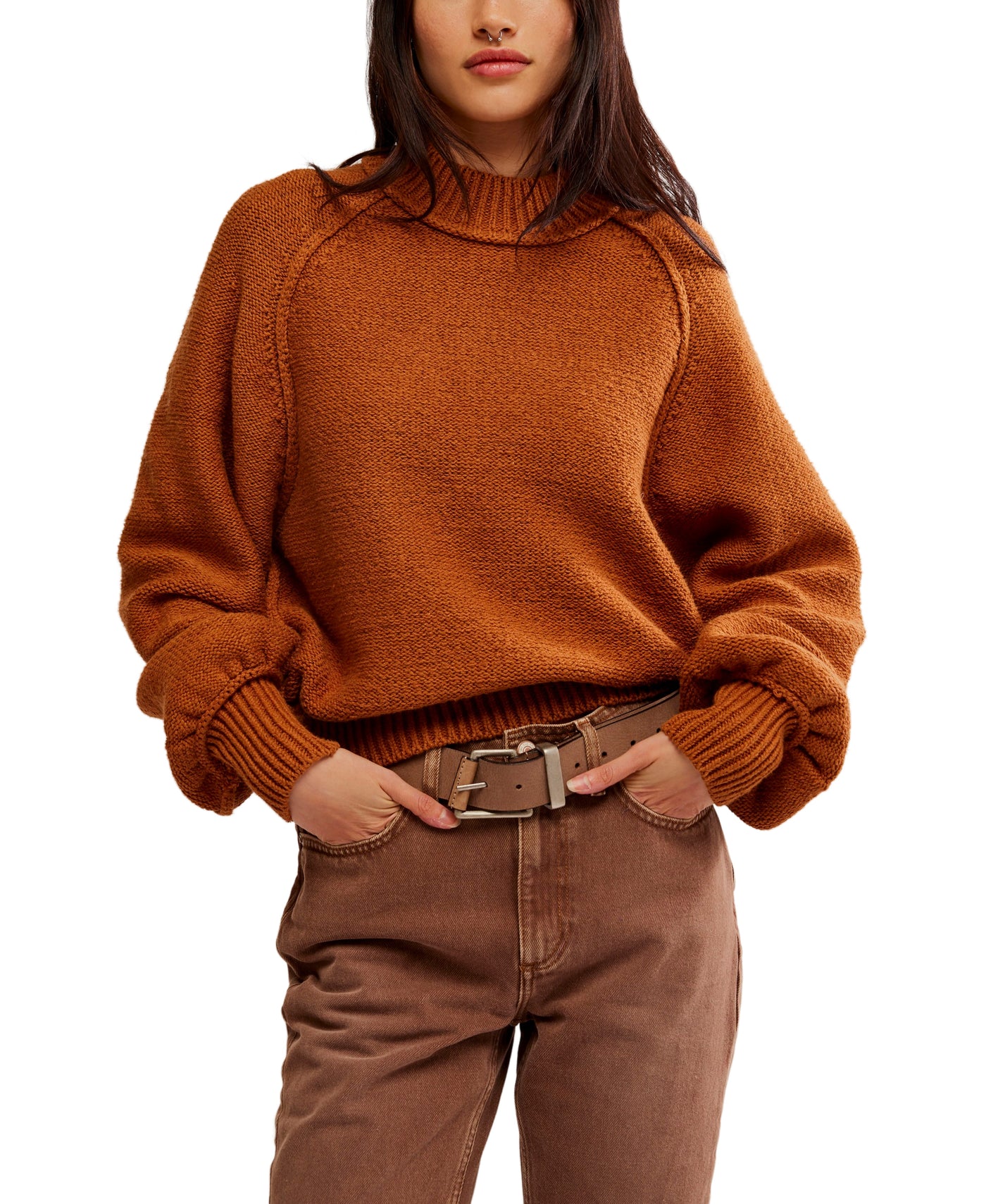 Riley Knit Pullover Sweater - Meerkat