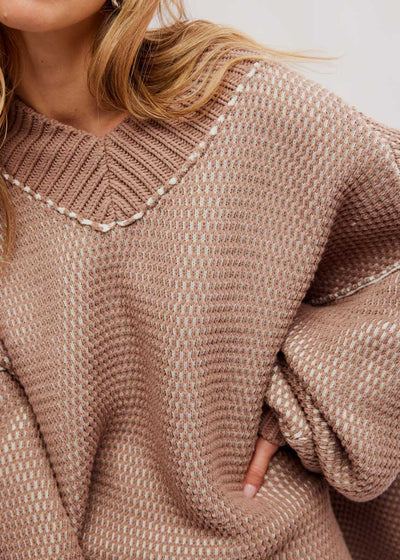 Maisie Sweater - Stucco Combo