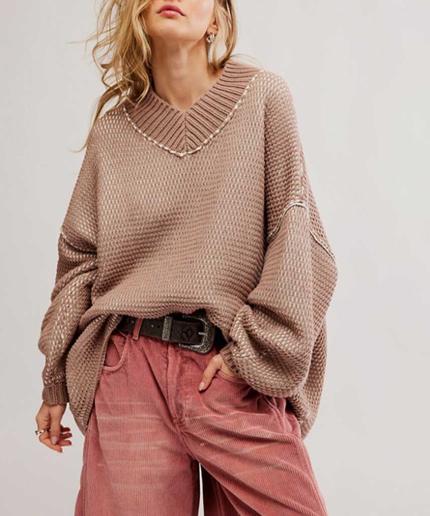 Maisie Sweater - Stucco Combo