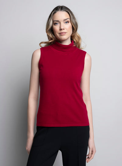 Turtle Neck Knit Tank