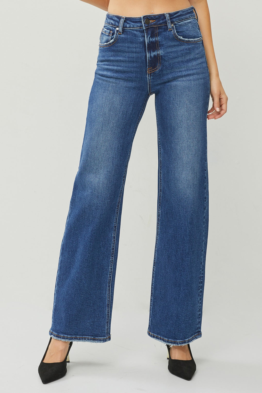 Plus Size Highrise Straight Jeans - Dark