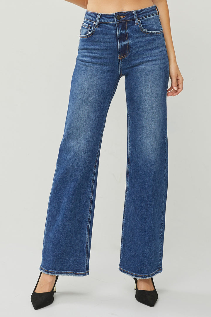 Plus Size Highrise Straight Jeans - Dark