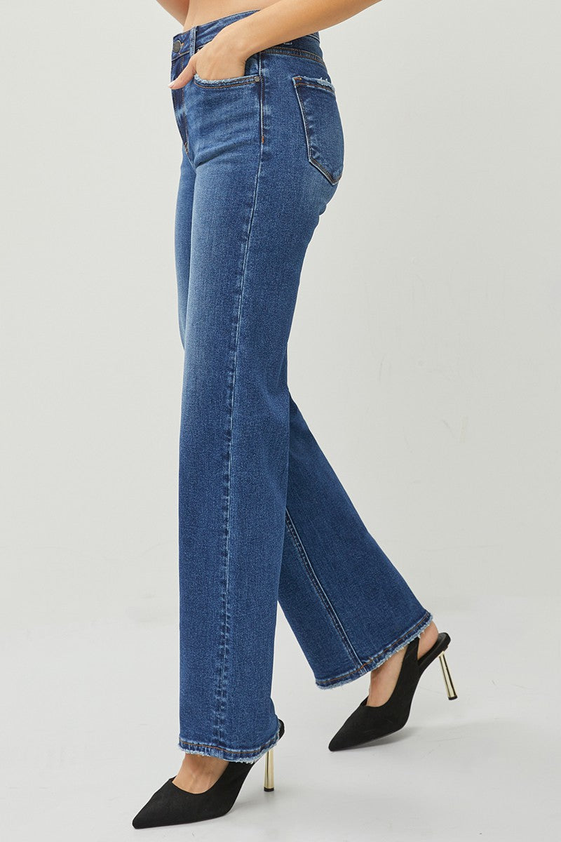 Plus Size Highrise Straight Jeans - Dark