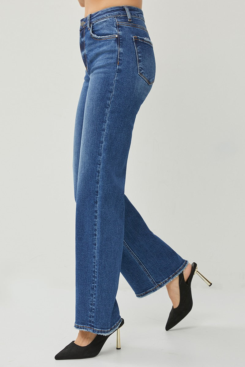 Plus Size Highrise Straight Jeans - Dark