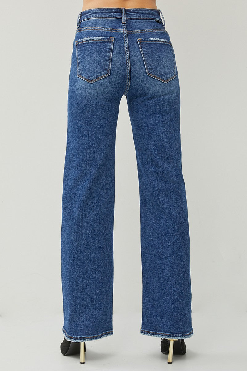Plus Size Highrise Straight Jeans - Dark