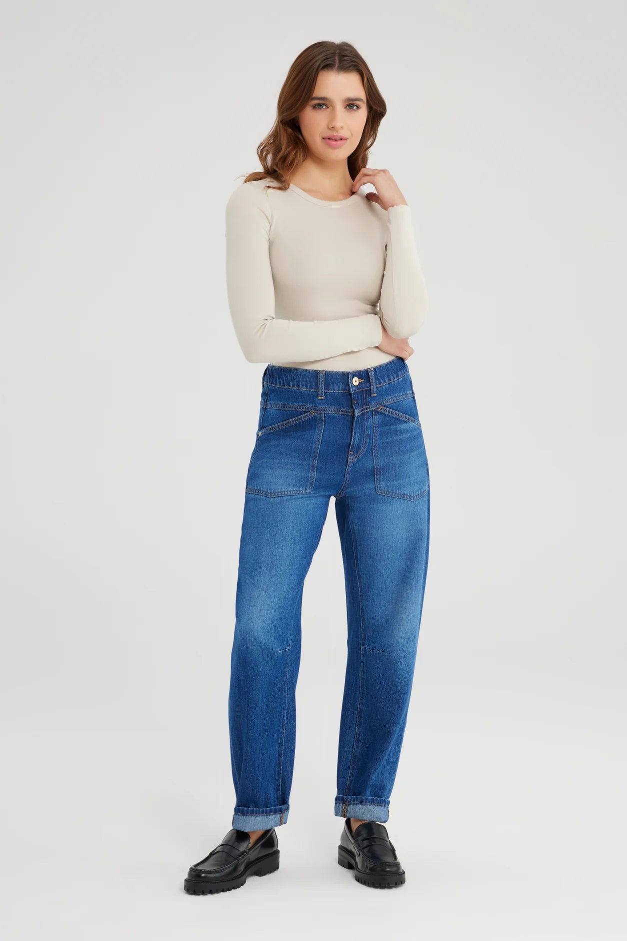 Selena Mid Waist Arc Jeans